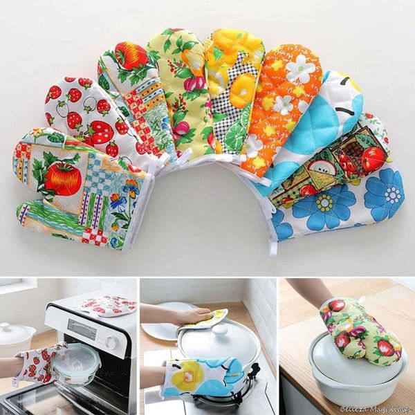 

oven mitts 1pcs kitchen potholder surface handler thick insulation gloves random color glove microwave cooking