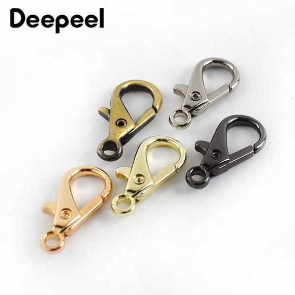 

bag parts & accessories deepeel 10/30pcs 6x27mm metal lobster hook clasp pendant keychain buckle diy bags chain strap hang buckles hardware, Black