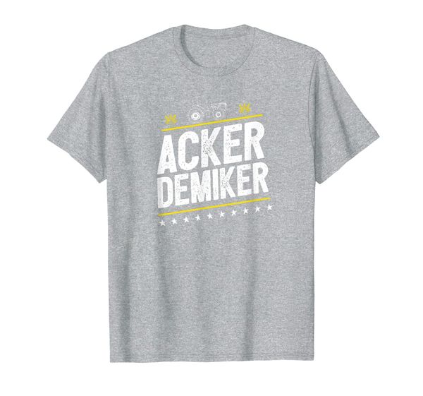 

farming demiker funny farmers gift farmer tractor t-shirt, White;black