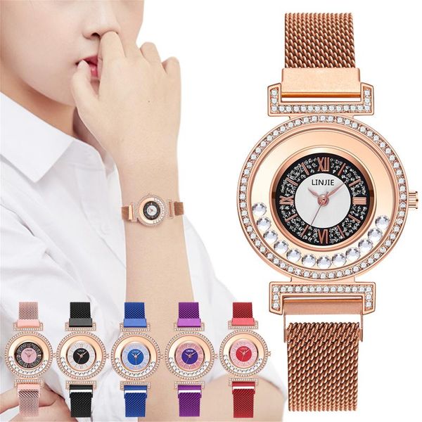 

wristwatches luxury quartz watches for women fashionable women's wrist watch ladies round dial female clock relojes para mujer, Slivery;brown