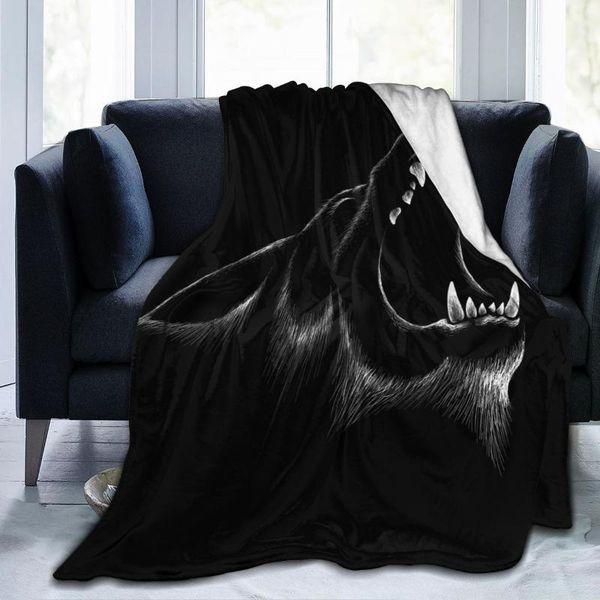 

blankets flannel blanket hunting wolf background light thin mechanical wash warm soft throw on sofa bed travel patchwork