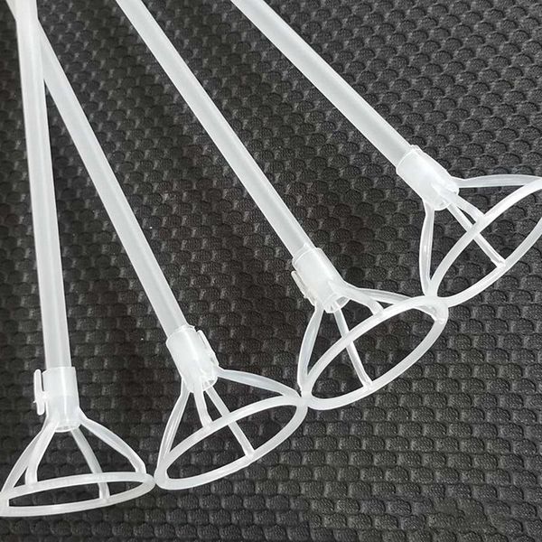 

party decoration 50pcs balloon stick cup holder transparent bobo ball wedding accessories bubble sticks birthday supplies