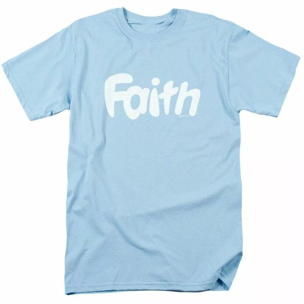 

faith faith logo t shirt mens licensed valiant comics tee light blue, White;black