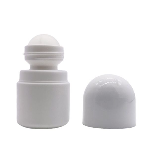 

30ml plastic roll on bottles white empty roller bottle 30cc rol-on ball bottle deodorant perfume lotion light container dh9544