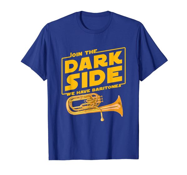 

join the dark side baritone player t-shirt, White;black
