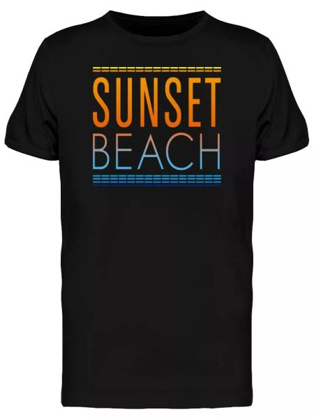 

Sunset Beach Retro Colors Design Men's Tee -Image by Shutterstock, White;black