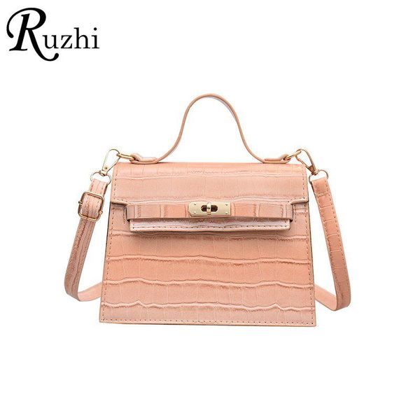 

gradient color retro alligator pattern mini shoulder bag for women 2021 soft pu leather tote luxury designer handbag cross body