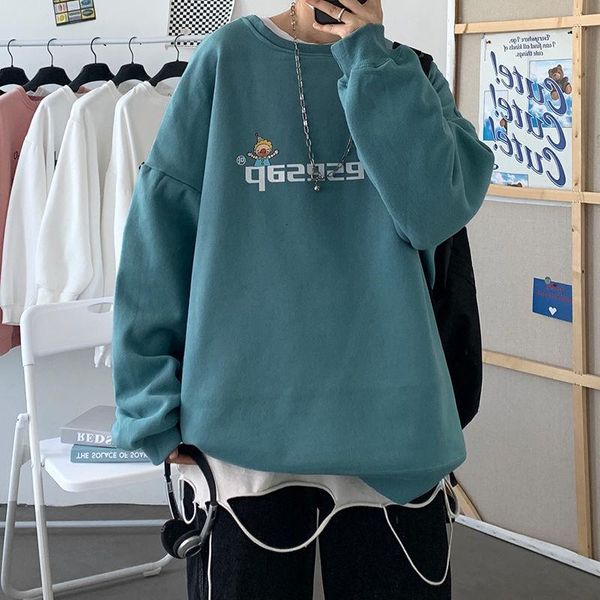 

men's hoodies & sweatshirts neploha casual oversize 2021 fashion man letter printed male pullover clothing, Black