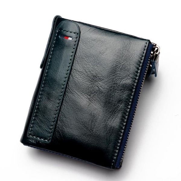 

men's anti-theft brush men's wallet multifunctional vertical wallet, Red;black