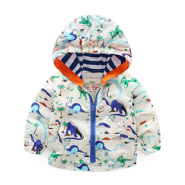 

2021 spring autumn 2 3 4 6 8 10 years children long sleeve baby outwear full print cartoon kids boys outdoor hooded jacket, Blue;gray