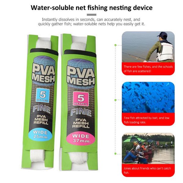 

water soluble fishing network refill stocking bait bag protect fish net accessories