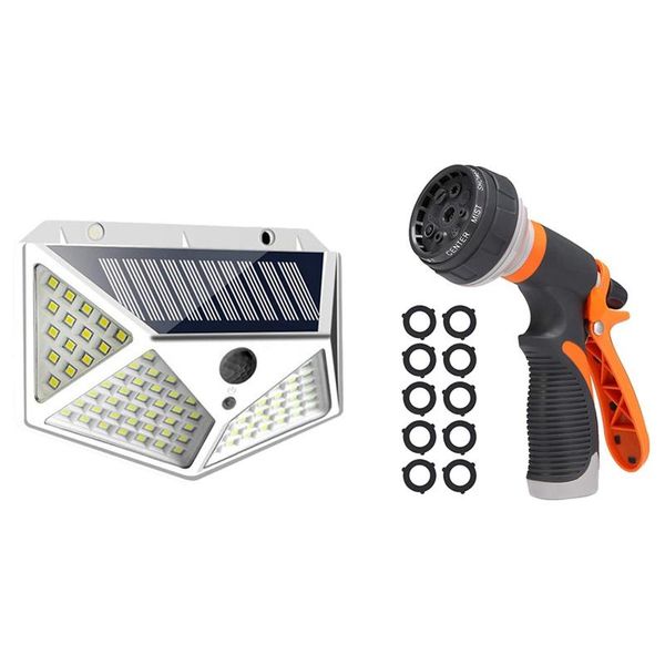 

watering equipments 1 pcs solar light outdoor & set water hose nozzle