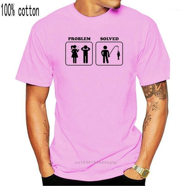 

men's t-shirts t-shirt problem solved fish funny tee for fisherman graphic shirt d121, White;black