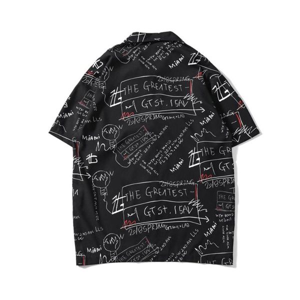 

men's casual shirts mens summer fashion sport daily short holiday sleeve beach loose polyester hawaiian shirt blouse, White;black