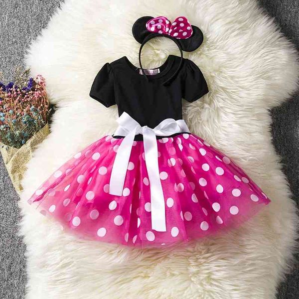 

2021202120212020 new girls' casual dress korean children's solid dot skirt, White