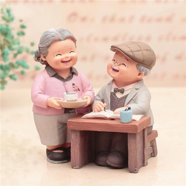 

decorative objects & figurines love lasts figurine the elderly couple birthday wedding home living room resin decoration ac889
