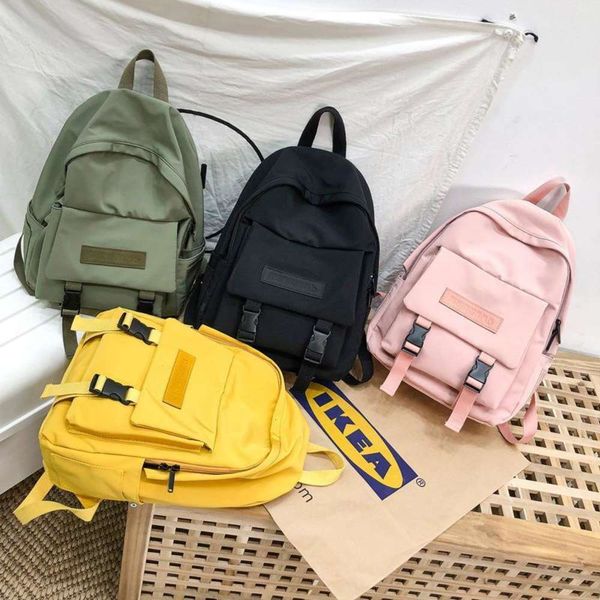 

designer backpackbackpack fashion solid color school bags for teenage girl casual travel big capacity canvas bag women bagpack