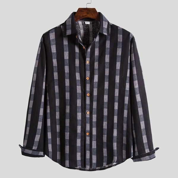 

shirts mens hip hop linen long sleeve loose casual printing hawaiian shirt blouse shirt para hombre sep, White;black