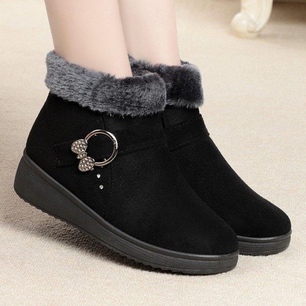 

boots classic fashion snow warm fur women ankle winter for shoes, Black