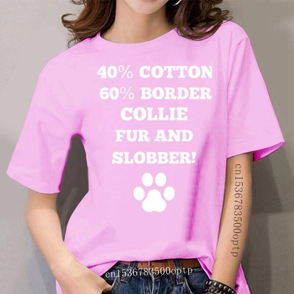 

women's t-shirt women t shirt funny border collie, White