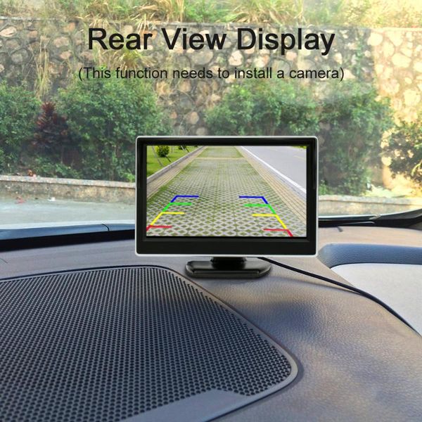 

car video 5 inch tft lcd display auto monitor rear view backup reverse system