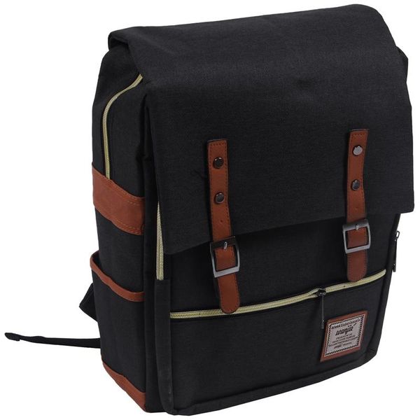

backpack fashion canvas daily backpacks for laplarge capacity computer bag casual student school packs travel rucksacks black