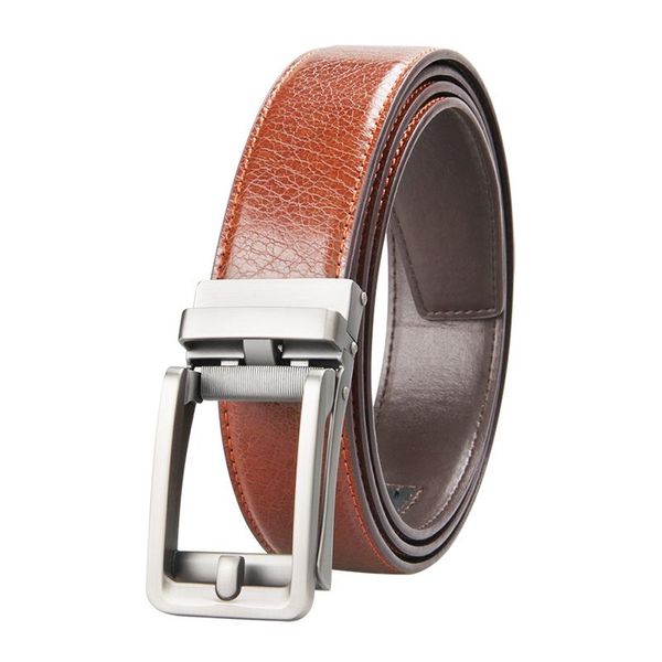

belts fashionable luxury designer leather man belt stylish ratchet strap automatic brown black mens cowhide golf, Black;brown