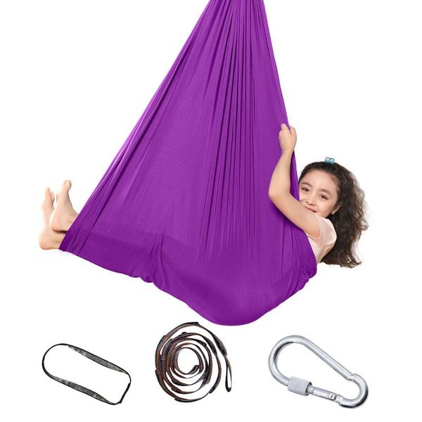 

1m/1.5m kids outdoor indoor swing hammock for cuddle up to sensory child therapy soft elastic parcel steady seat camp furniture