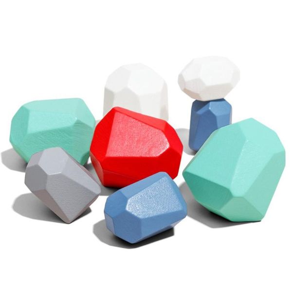 

decorative flowers & wreaths 20pcs children's wooden toys stacked stone building stacking rainbow game jenga set balancing blocks wood