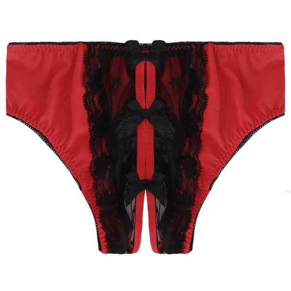 

2021 new women lingerie open panties lace perspective underwear nightwear underpants, Black;pink