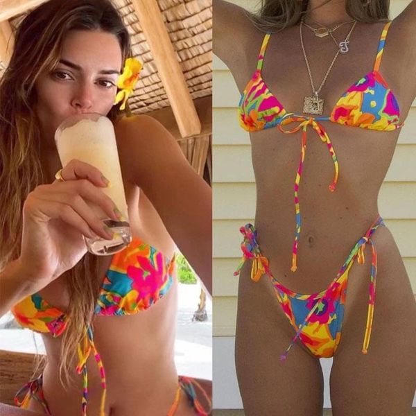 

women's swimwear rinabe bikini 2021 swimsuit patchwork print string set bathing suit women biquini thong bikinis beachwear, White;black
