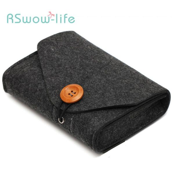 

mini felt adapter pouch for data cable mouse travel electronic gadgets organizer digital accessories storage bag bags