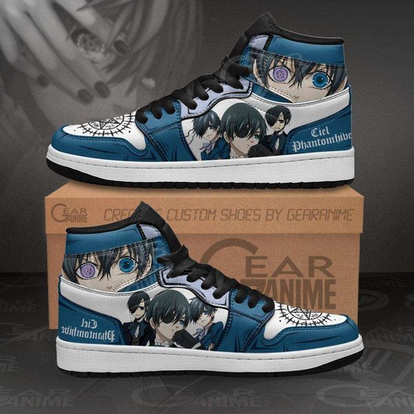 

customization ciel phantomhive sneakers black butler anime shoes