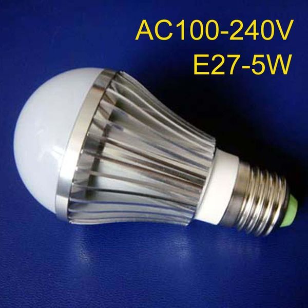 

bulbs 5w e27 led lights, power lamp ,e27 10pcs/lot