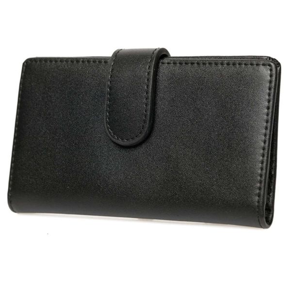 

the wallet fashion men's korean 3% discount leather long multi position cowhide bank card bag business gift wallet, Black