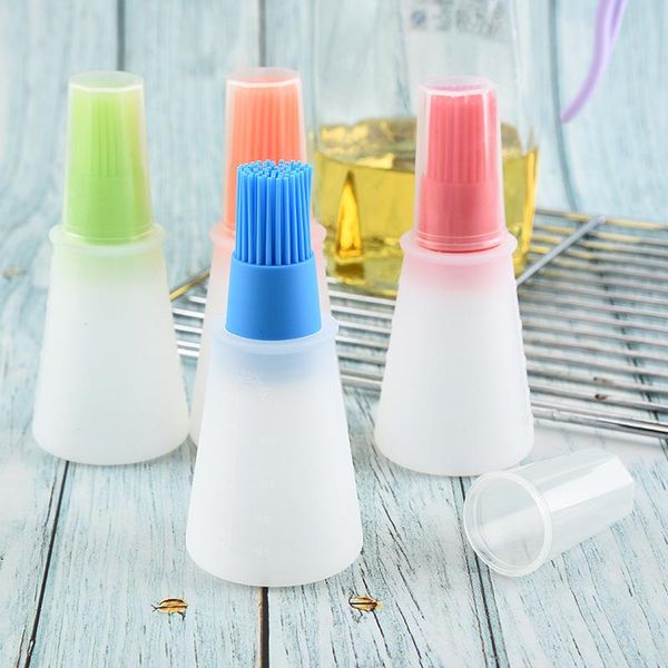 

tools & accessories silicone oil bottle brush with lid, grill scale, sauce brush, butter kitchen tool bbq