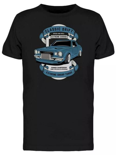 

Classic Drift, Car Tee Men's -Image by Shutterstock, White;black