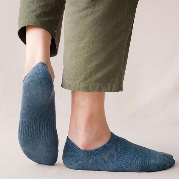 

men's socks 5 pairs of summer short tube low-cut mesh boat solid color casual breathable shallow mouth for women, Black