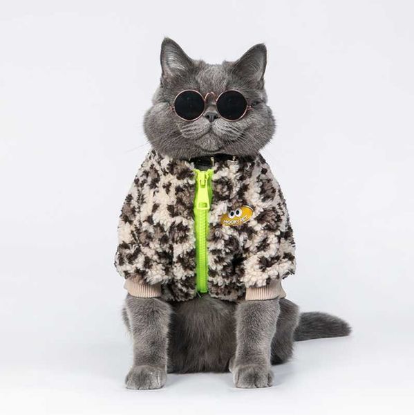 

cat costumes dog clothes winter leopard print thick coat