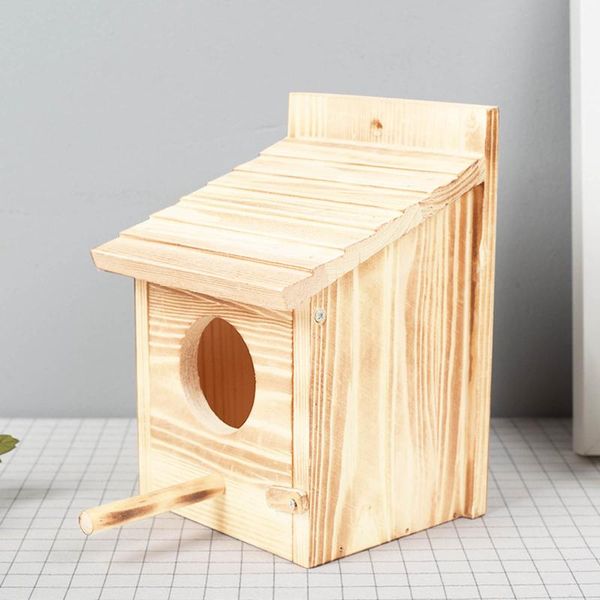

bird cages 1pcs nest house wooden creative wall mounted outside birdhouse box