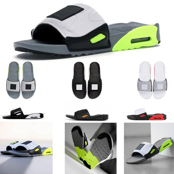 

men women 90 slippers runner mens sandals shoes slide summer fashion wide flat flip flops size eur36-eur45, Black