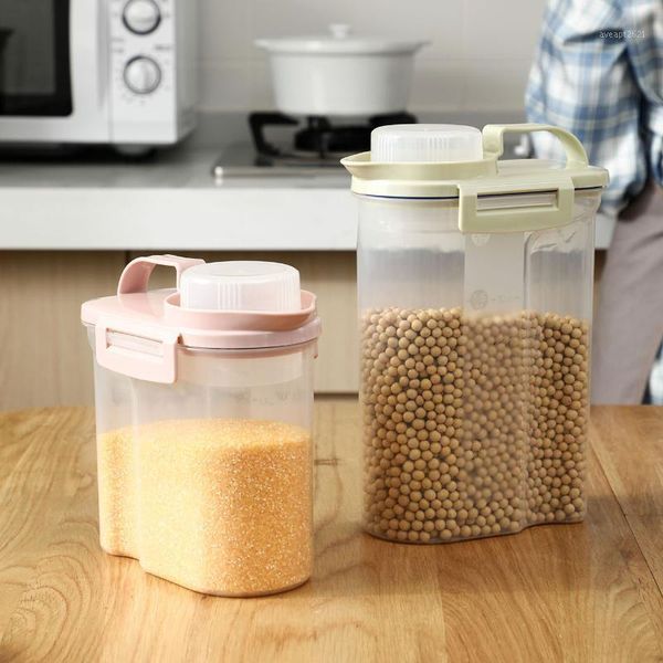 

storage bottles & jars sealed grade kitchen grain box tank large transparent
