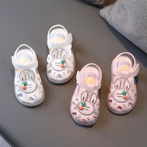 

sandals 2021 summer cute child princess shoes toddler baby soft sole lightweight cartoon toes-capped in girls, Black;red