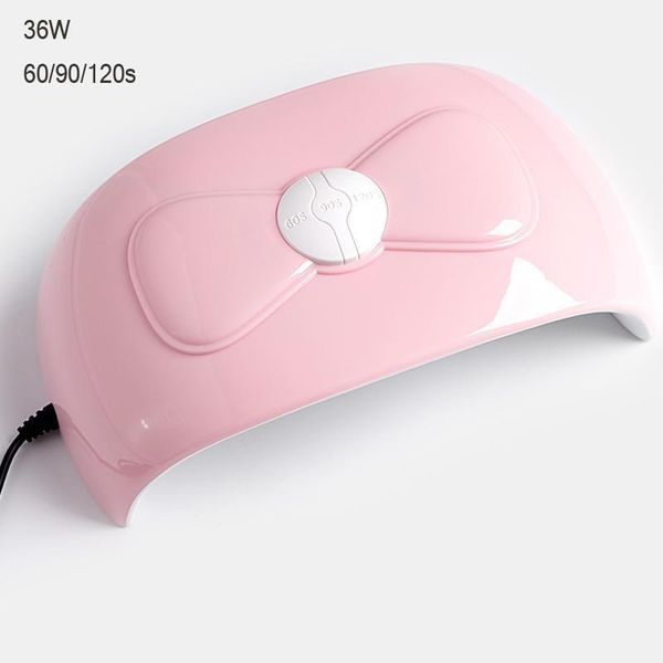 

36w pink bows uv led nail lamp curing all gel polish for manicure pecicure 18pc bead 60/90/120s dryer1