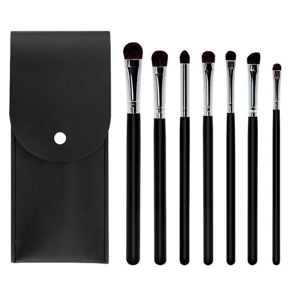 

7pcs eyeshadow makeup brushes kit natural animal hair eye shadow blending details make up brush set cosmetic tool