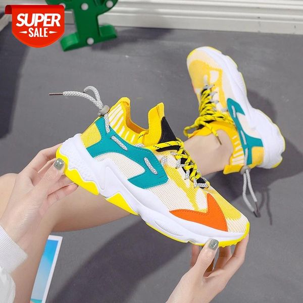 

akexiya-new four seasons mesh breathable lightweight non-slip daddy shoes outdoor sports tennis women's shoes #vj7r