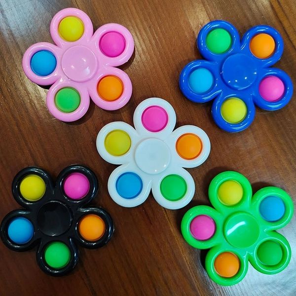 Push Fidget Toy Spinner 5 lati Giocattoli personalizzati per dita Flip Decompression Toy Novità Gag Toys Gift