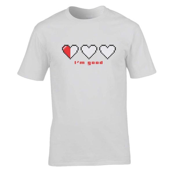 

men's t-shirts hearts casual soft man print &, White;black