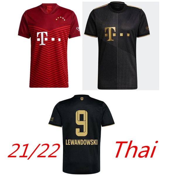 

bayern soccer jersey 21 22 sane lewandowski munich goretzka coman gnabry alaba davies muller football shirts men kids kit shorts home away u, Black;yellow