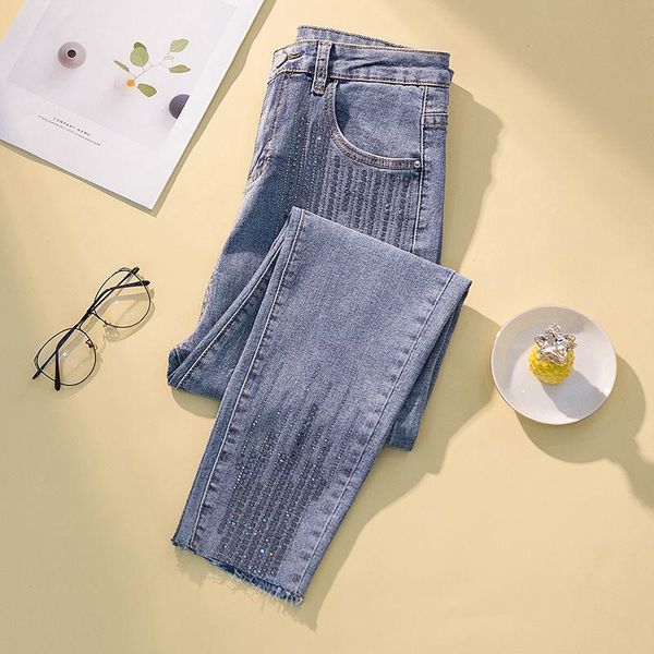 

women's jeans 2021 spring autumn women stretch high waist lady skinny slim fashion washed trousers female loose denim pencil pants o237, Blue